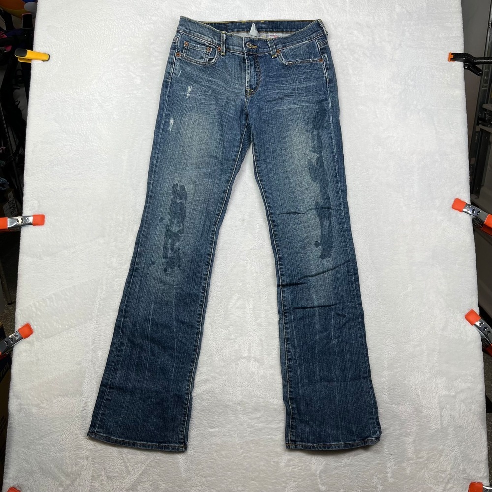 Lucky Brand Sundown Distressed Jeans Women's 4 Denim Bootcut USA Made - 29X32